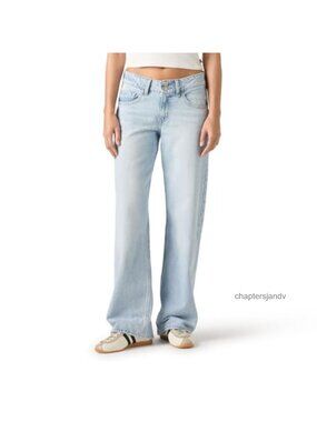 Levi's Superlow Low Rise Straight Leg Jeans Slim Hip Thigh Loose Leg Casual